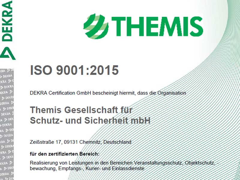 ISO 9001:2015 - Zertifikat